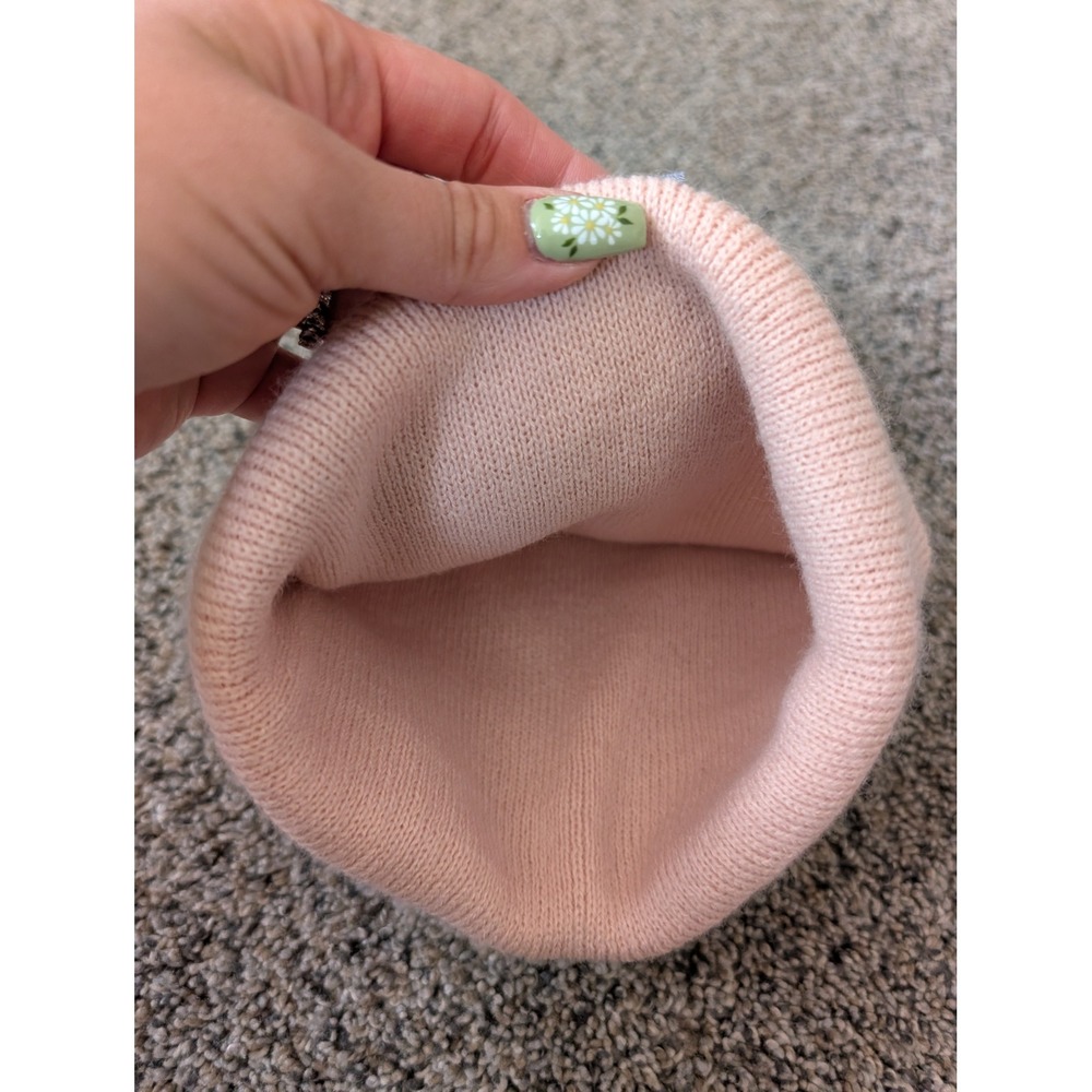 Carhartt Acrylic Watch Hat Beanie Pastel Pink Ribbed Knit Logo Patch A18 PNK - Picture 2 of 3